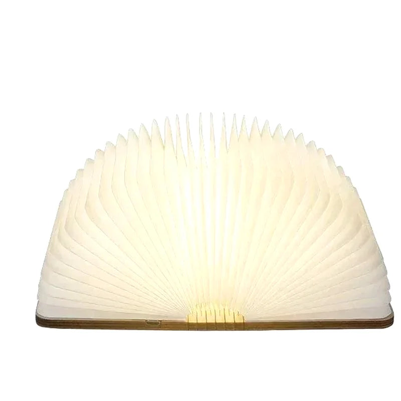 Lampe livre pliable en bois à couleurs