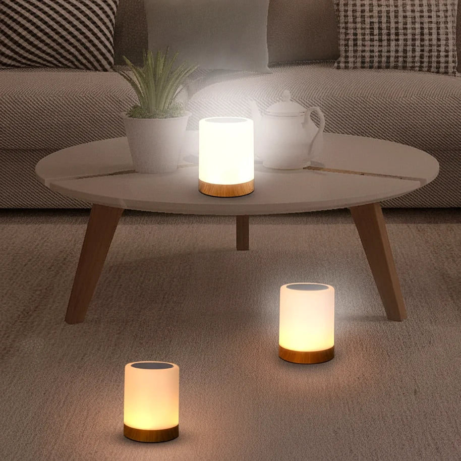 Lampe de chevet tactile à lumière blanche et couleurs
