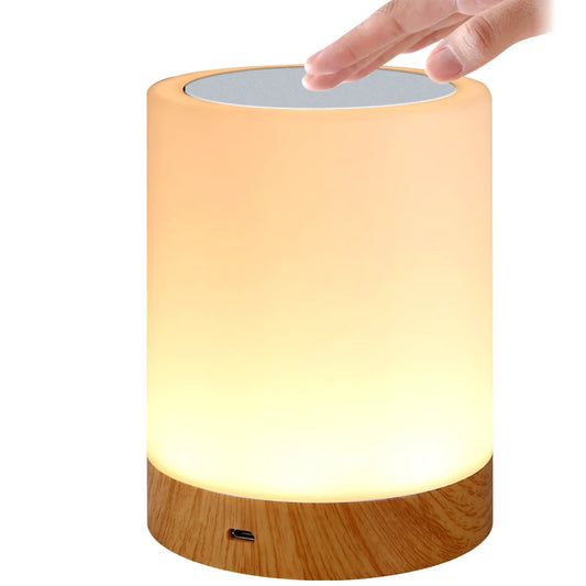 Lampe de chevet tactile à lumière blanche et couleurs